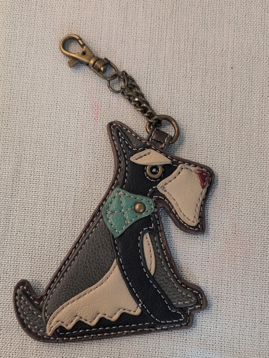 Chala Handbags - Chala Animal Key Chain Zip Coin Pouch Bag Charm - Schnauzer Dog